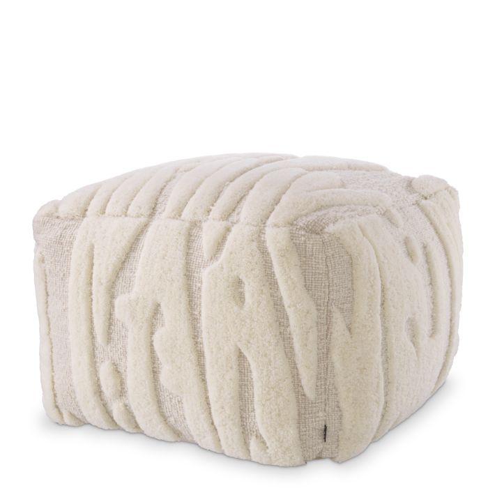 Pouf en laine ivoire | Eichholtz Zenon
