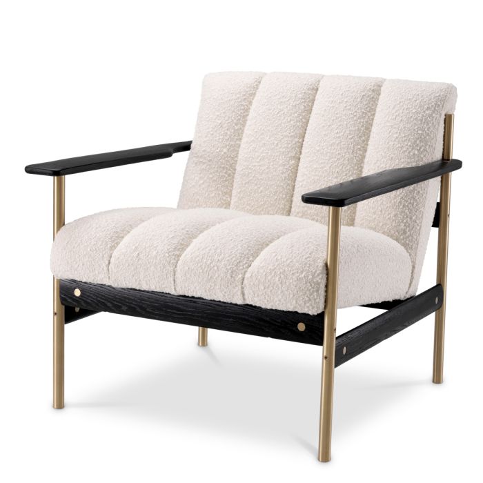 Fauteuil bouclé crème | Eichholtz Elan