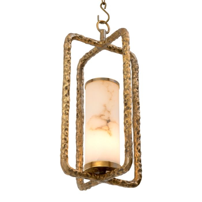 Lustre en laiton martelé et albâtre | Eichholtz San Lorenzo