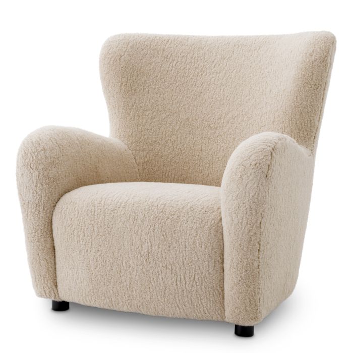 Fauteuil molletonné sable | Eichholtz Svante L