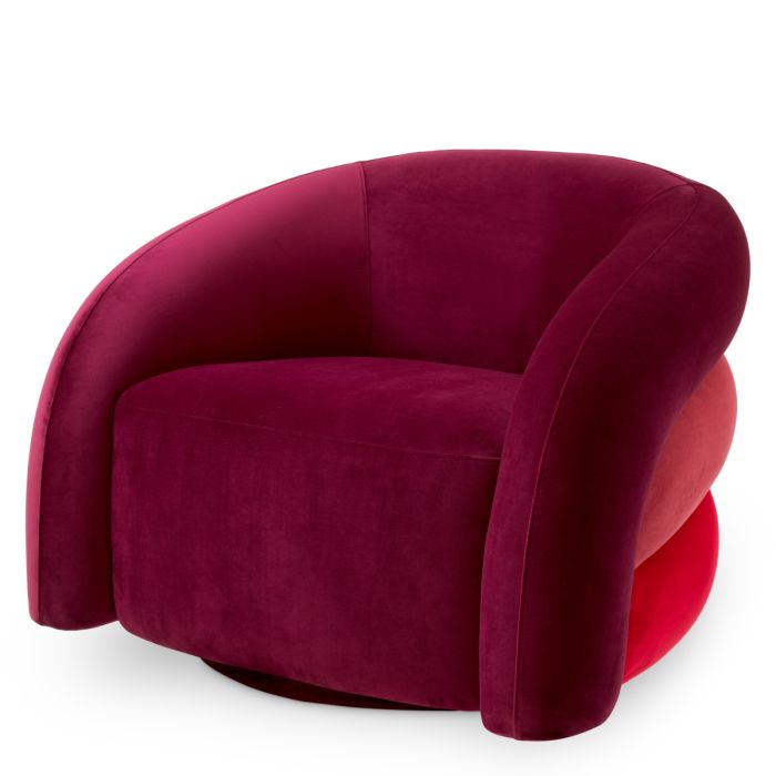 Fauteuil en velours rouge | Eichholtz Novelle