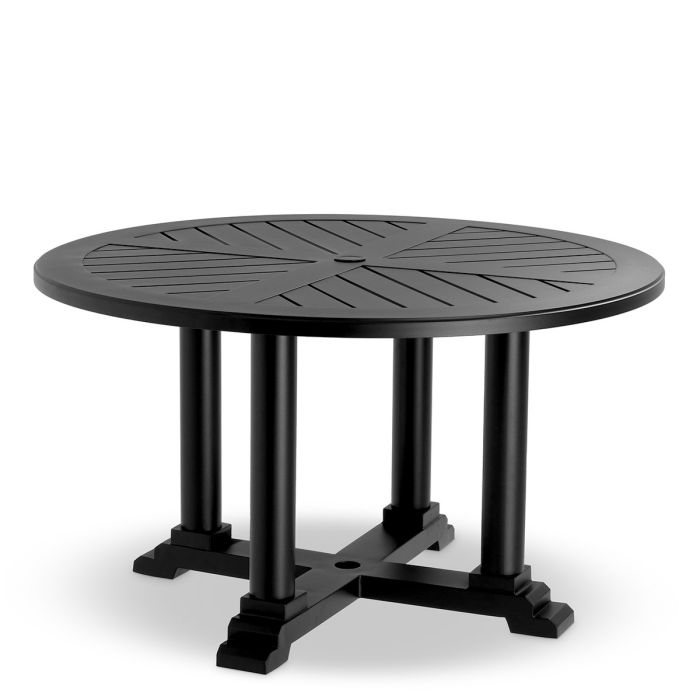 Table ronde extérieure en métal noir | Eichholtz Bell Rive S