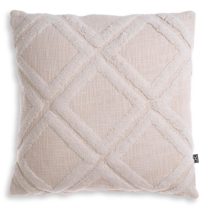Coussin carré en coton blanc cassé | Eichholtz Maris L