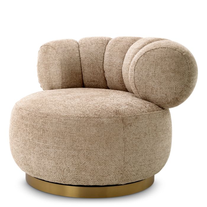 Fauteuil en tissu sable | Eichholtz Phedra