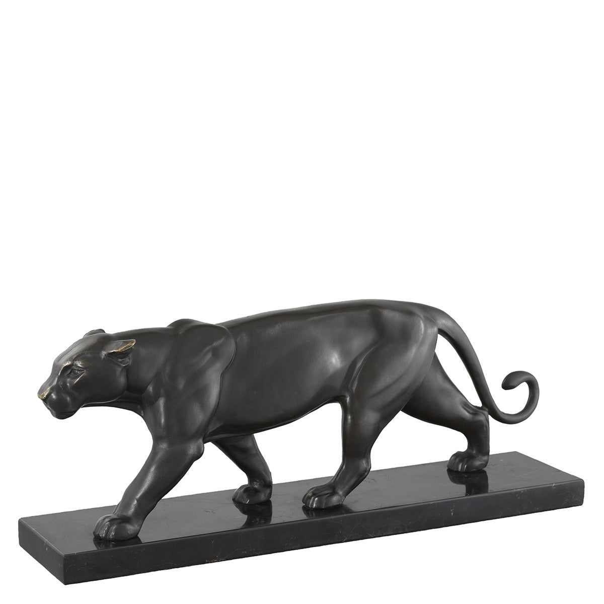 Panthère en bronze patiné sur socle en marbre | Eichholtz Panther - vue principale | REMO-HOME
