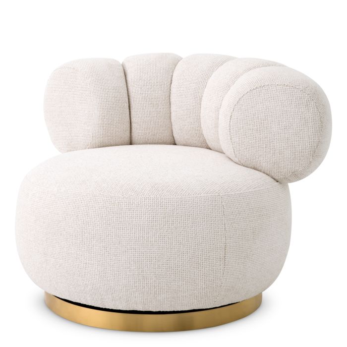 Fauteuil en tissu blanc cassé | Eichholtz Phedra