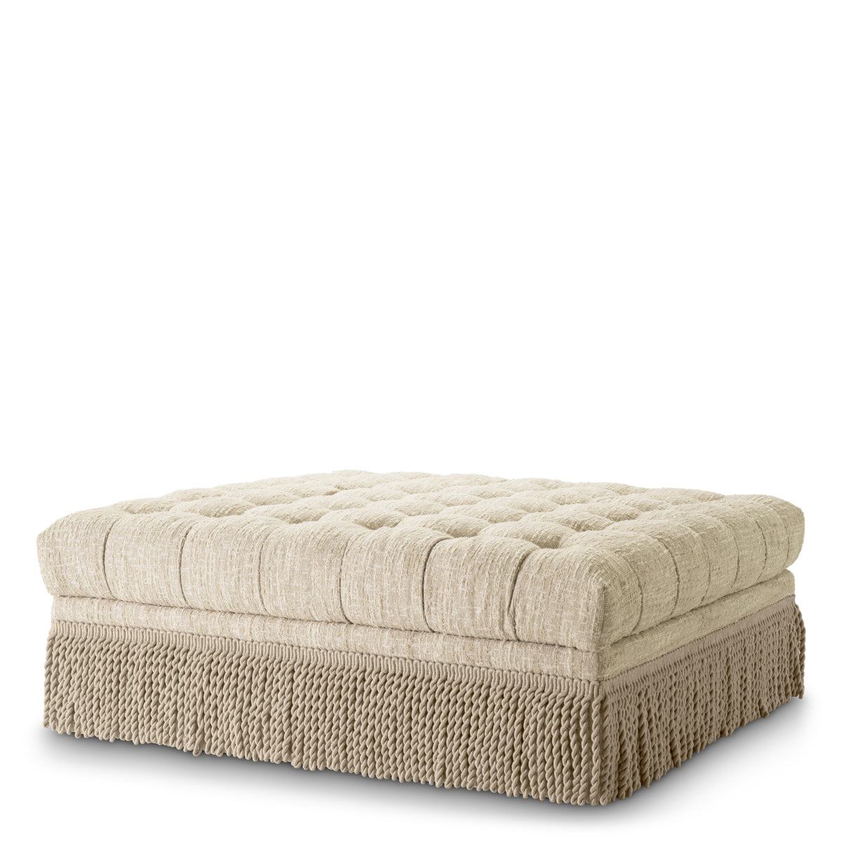 Ottoman en bouclé sonata cream | Eichholtz Dorantes - vue principale | REMO-HOME