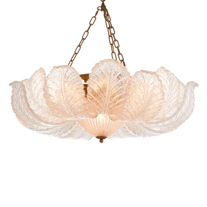 Lustre doré en verre texturé | Eichholtz Cabrillo