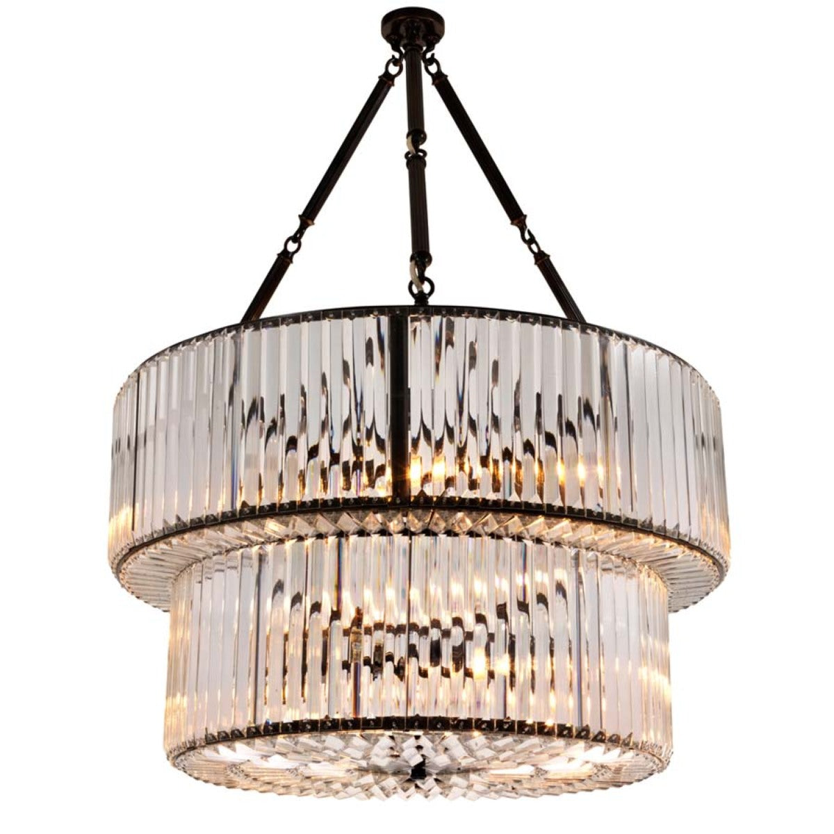 Chandelier en finition bronze satiné | Eichholtz Infinity Double - vue principale | REMO-HOME