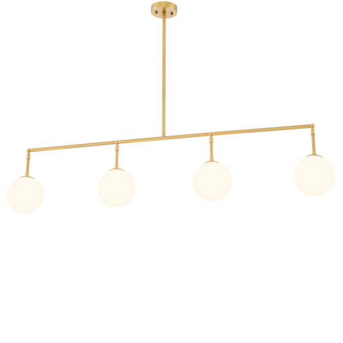 Lustre doré en verre blanc | Eichholtz Tara