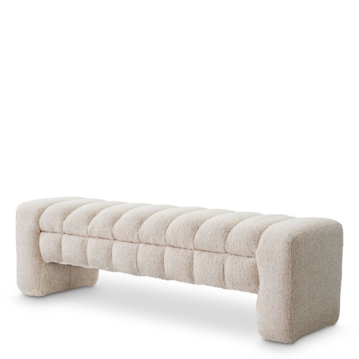 Banc en tissu blanc cassé | Eichholtz Taranto