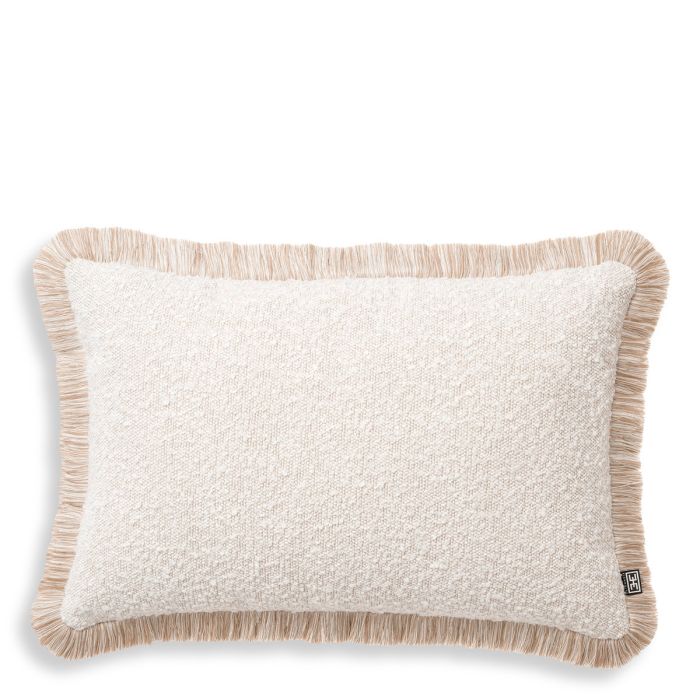Coussin rectangulaire bouclé crème | Eichholtz Nami