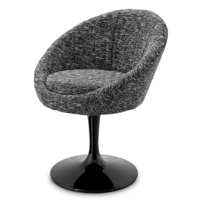 Chaise de salle à manger en tissu noir | Eichholtz O'Neill
