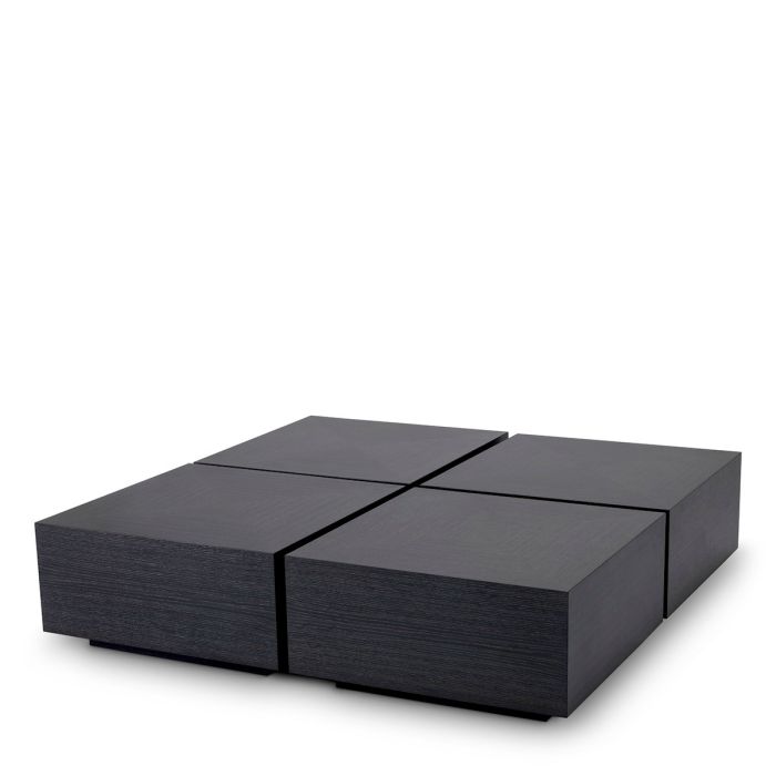 Table basse en bois anthracite (lot de 4) | Eichholtz Puro