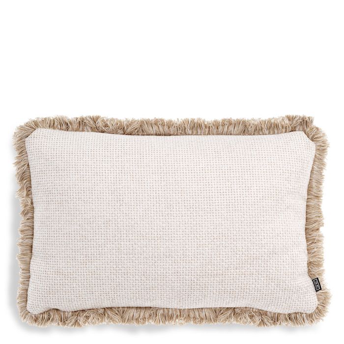 Coussin rectangulaire en tissu blanc cassé | Eichholtz Nami