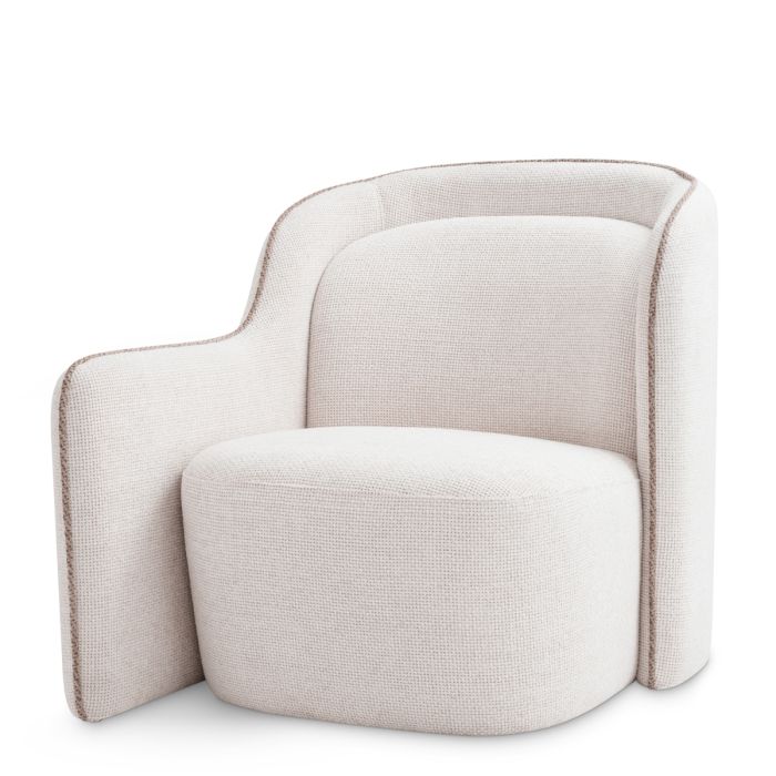 Fauteuil en tissu blans cassé | Eichholtz Barrier G