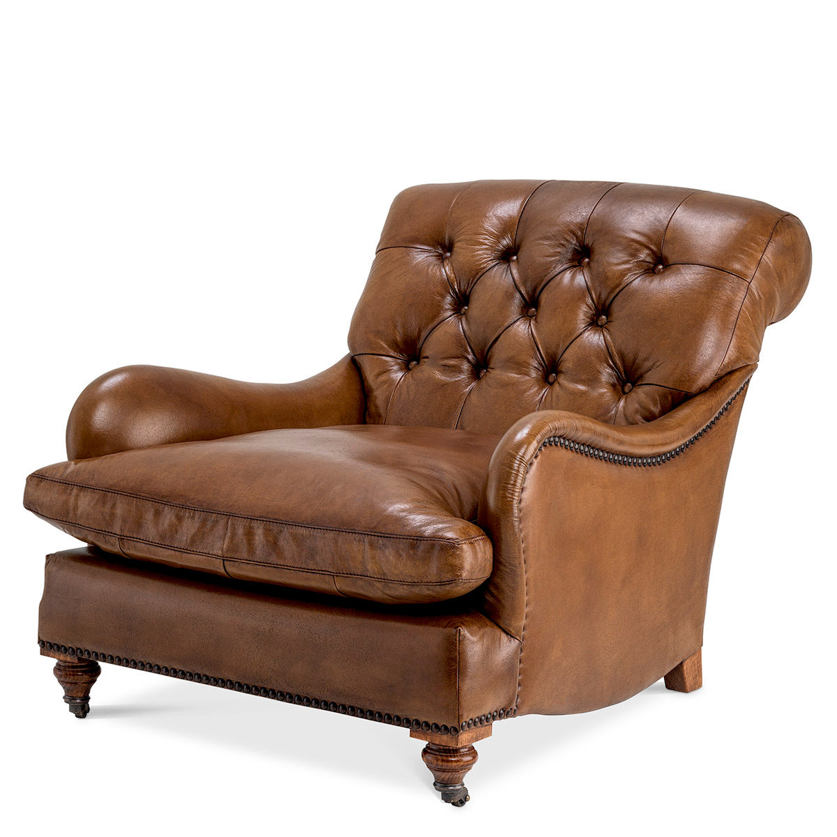 Fauteuil en cuir tabac | Eichholtz Caledonian - vue principale | REMO-HOME