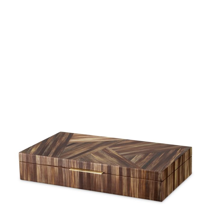 Boîte en bois de paille marron | Eichholtz Harvard