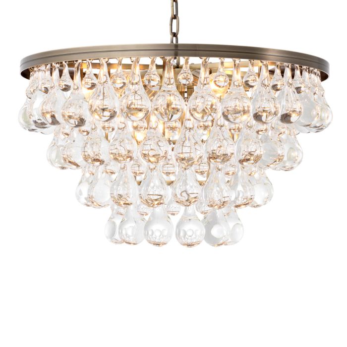 Lustre doré en verre transparent | Eichholtz Bolzano