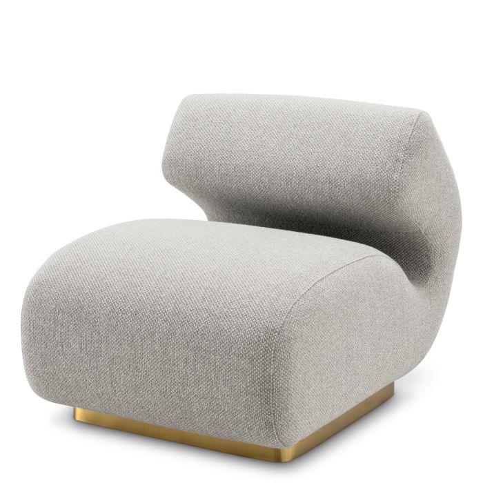Fauteuil en tissu gris | Eichholtz Sansome