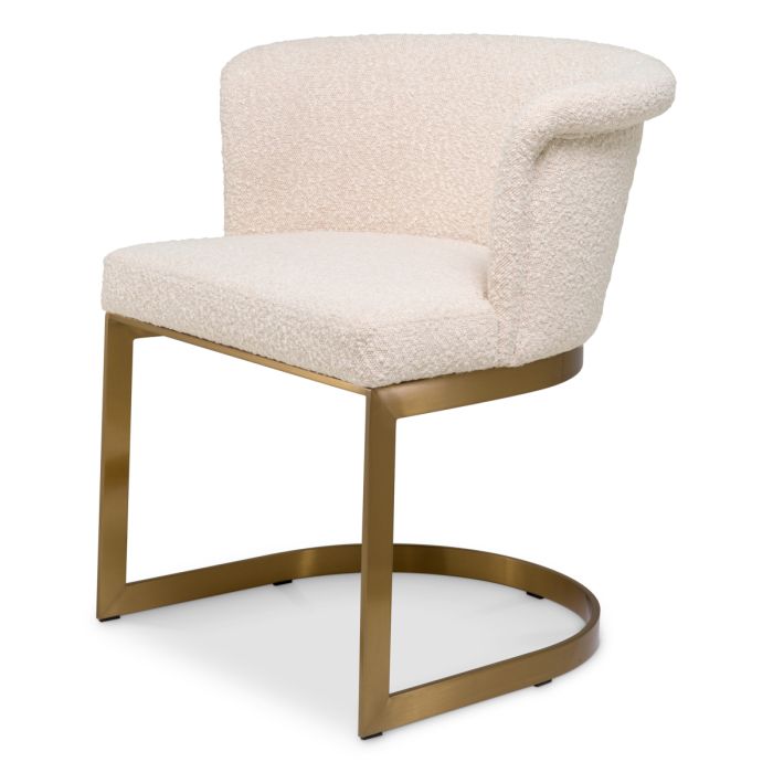 Chaise de salle à manger bouclé crème | Eichholtz Bofinger