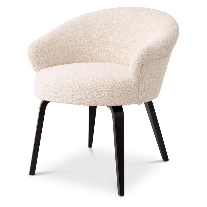 Chaise de salle à manger bouclé crème | Eichholtz Moretti
