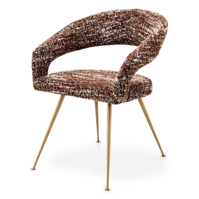 Chaise de salle à manger bouclé rouge | Eichholtz Bravo