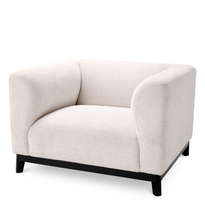 Fauteuil en tissu blanc cassé | Eichholtz Corso