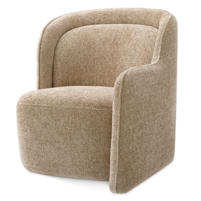 Fauteuil en tissu sable | Eichholtz Barrier D