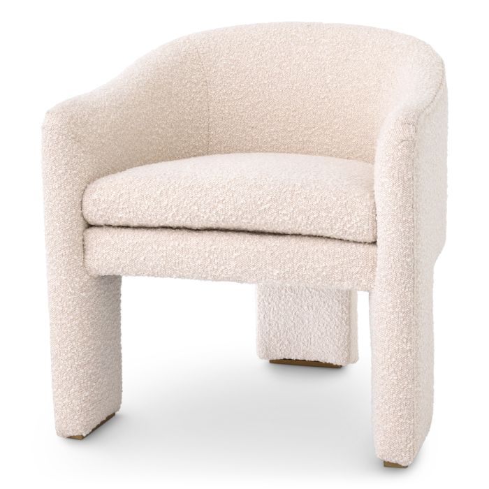 Fauteuil bouclé crème | Eichholtz Pebbles