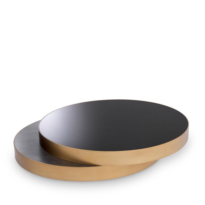Table basse dorée en chêne anthracite | Eichholtz Griffith