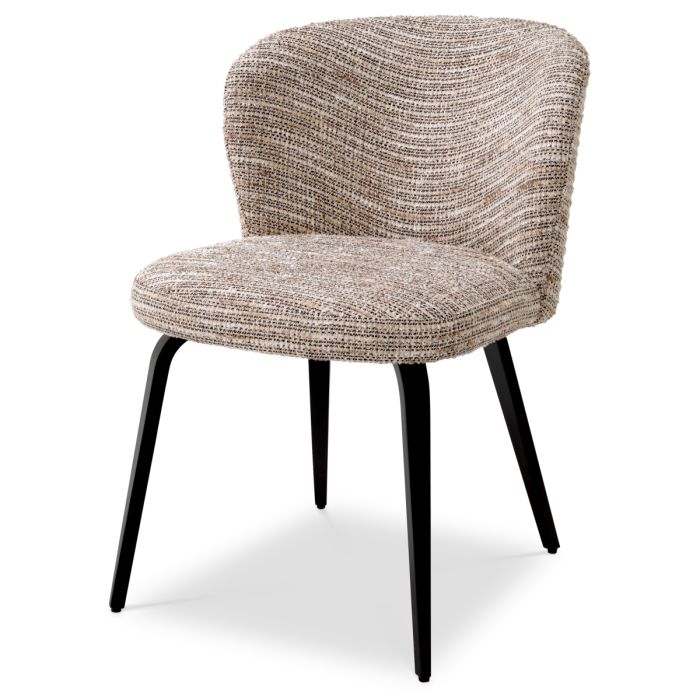 Chaise de salle à manger en tissu beige | Eichholtz Halard