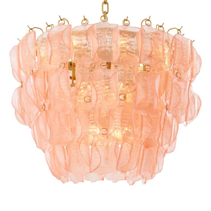 Lustre en laiton et verre soufflé | Eichholtz Solange