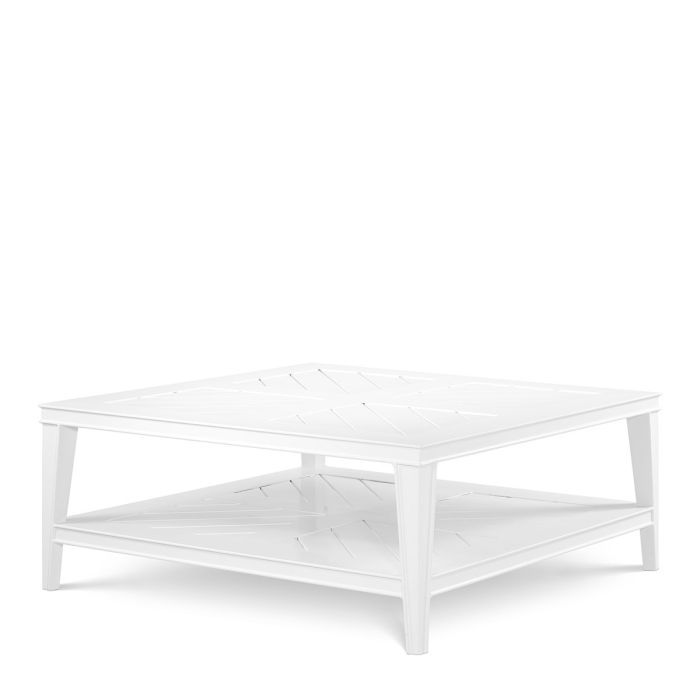 Table basse extérieur carrée en métal blanc | Eichholtz Bell Rive