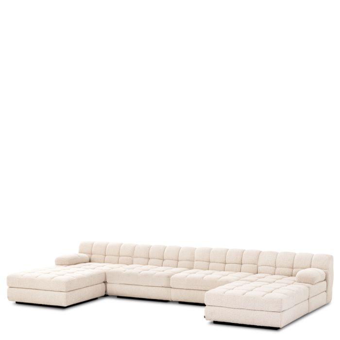 Module d'angle droit bouclé crème | Eichholtz Dean