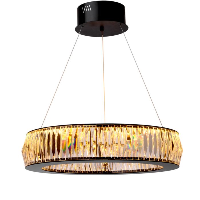 Lustre noir en verre cristal | Eichholtz Vancouver S
