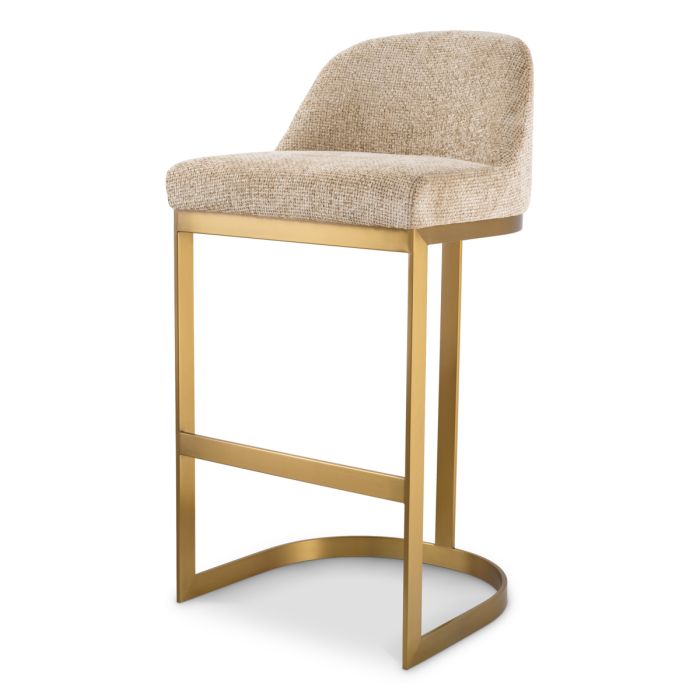 Chaise de bar en tissu sable | Eichholtz Condos