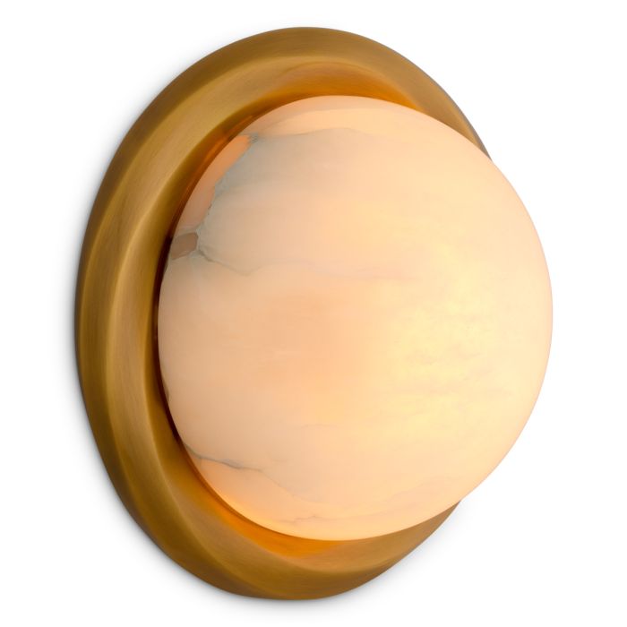 Applique murale dorée en albâtre | Eichholtz Vigo