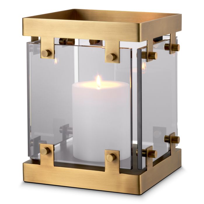 Photophore doré en verre fumé | Eichholtz Heston S