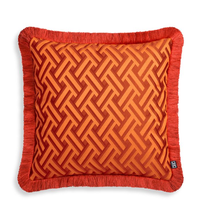 Coussin carré en tissu orange | Eichholtz Doria S