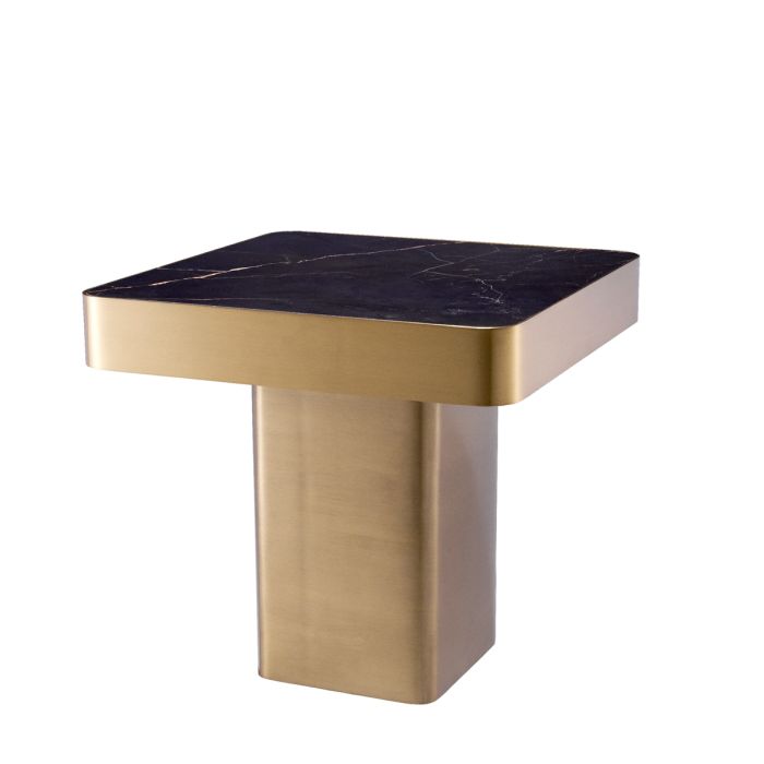 Table d'appoint dorée en céramique noire | Eichholtz Luxus
