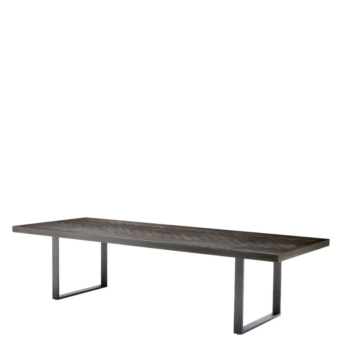 Table à manger en chêne anthracite 300 cm | Eichholtz Melchior