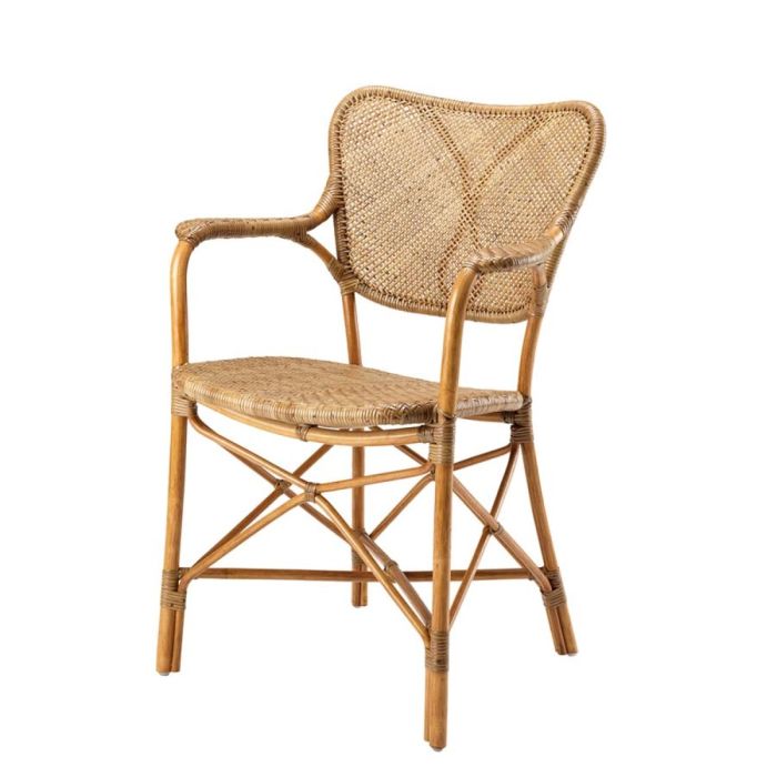 Chaise de salle à manger avec accoudoirs en rotin | Eichholtz Colony