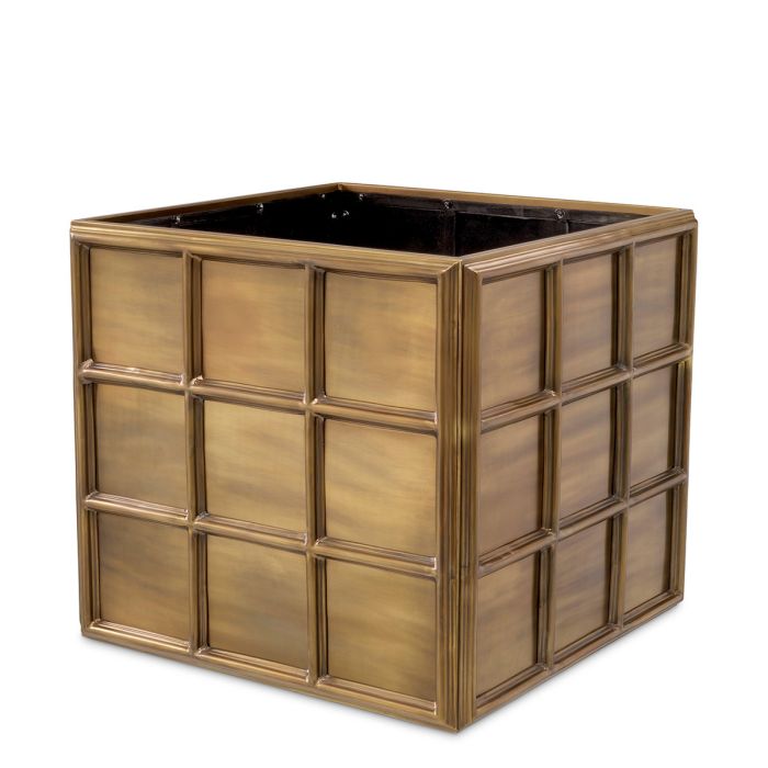 Jardinière en laiton vieilli | Eichholtz Grid M