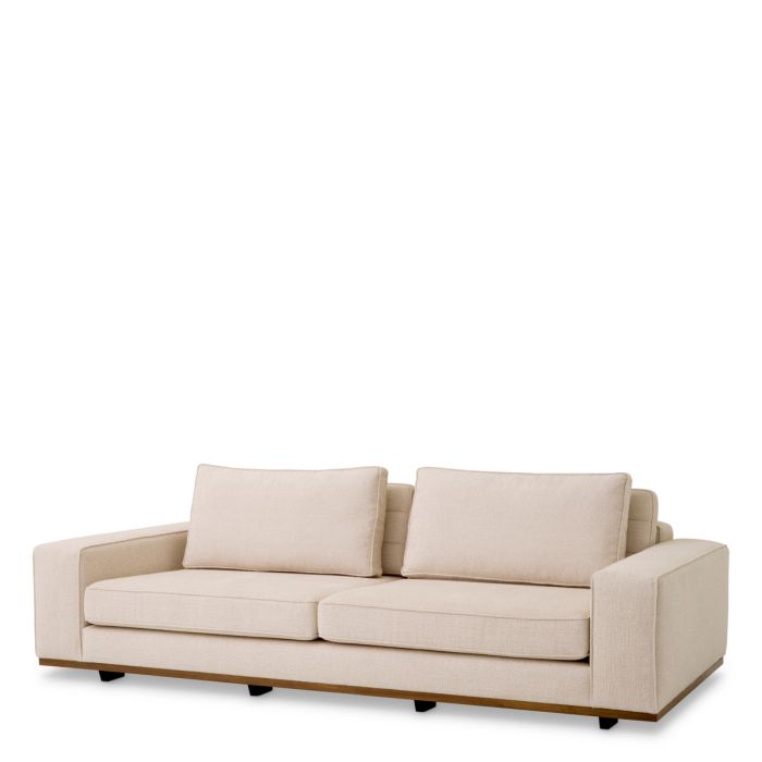 Canapé 2 places en tissu beige | Eichholtz Aurora S