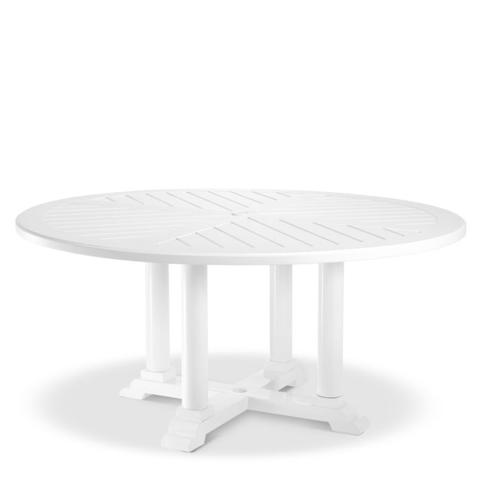 Table ronde extérieure en métal blanc | Eichholtz Bell Rive L