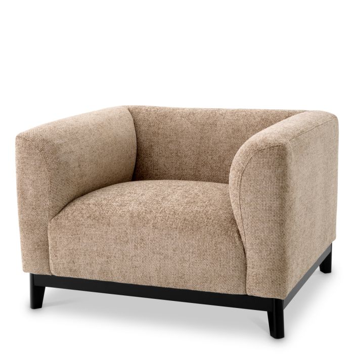 Fauteuil en tissu sable | Eichholtz Corso
