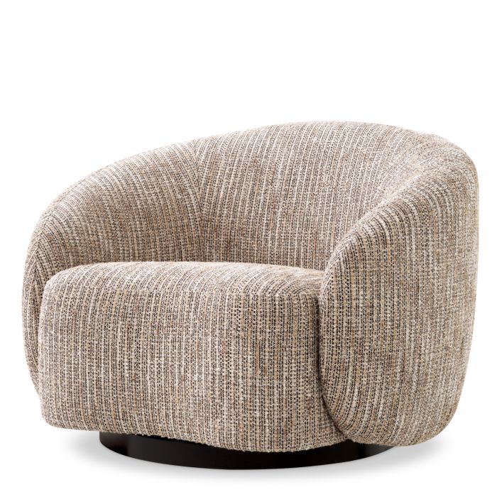 Fauteuil pivotant en tissu beige | Eichholtz Amore