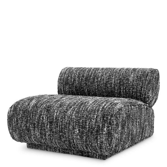 Fauteuil bouclé blanc et noir | Eichholtz Urbano