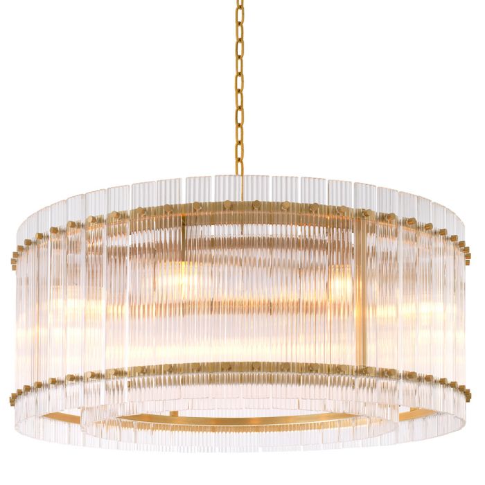 Lustre doré en verre transparent | Eichholtz Ruby Single